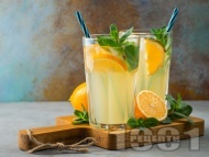 Рецепта Домашна цитронада с лимонов сок, пудра захар и газирана вода (сода)